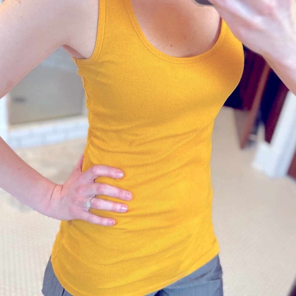 Maurices Ribbed Golden-Yellow Tank Top - Picture 3 of 6